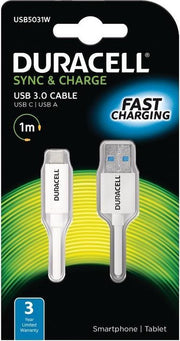 Duracell USB5031W oplader voor mobiele apparatuur Wit