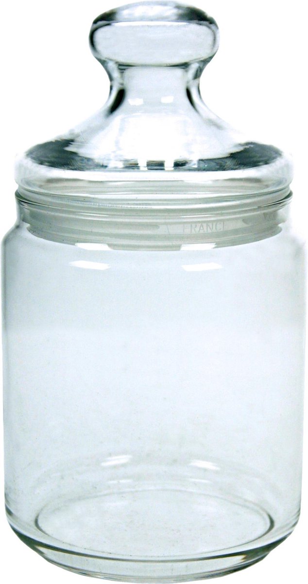 Set van 4x stuks voorraadpotten/bewaarpotten 750 ml glas met glazen deksel? - Voorraadbussen