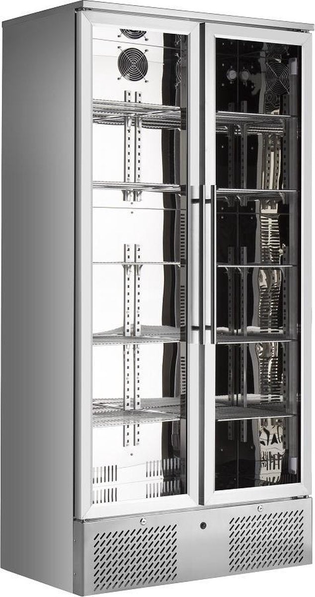 Combisteel Horeca glasdeur koelkast | Dubbeldeur | RVS | Horeca kwaliteit