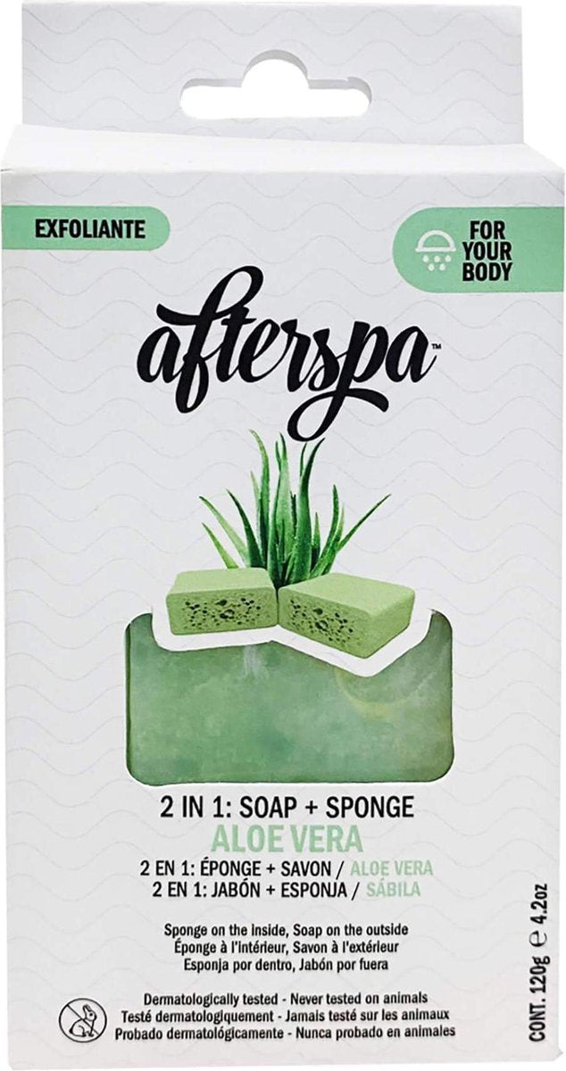 2 PACK | Bad & Douche Zeep Soap Sponge | Aloë Vera| Multifunctioneel