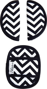 Wallabiezzz - Gordelbeschermer Maxi Cosi - Zigzag Zwart-Wit