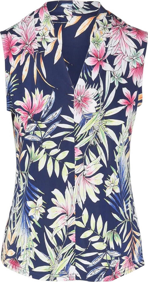 Cassis - Top met bloemenprint - Fushia