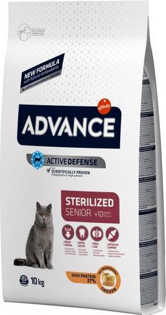 Advance cat sterilized sensitive senior 10+ kattenvoer 10 kg