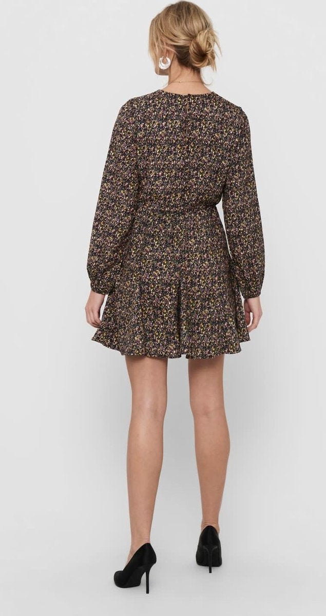 Jdymia L/s Short Dress Wvn 15224500 Bitter Chocolat/small Flower