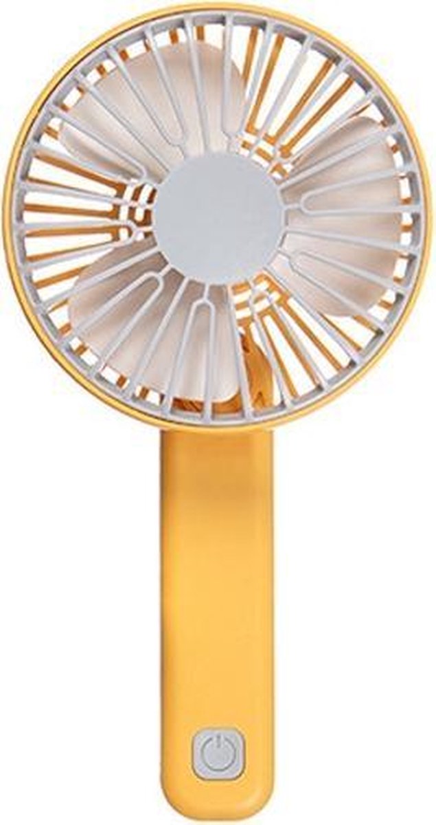 Draagbare stille multi-speed windsnelheid opvouwbare USB oplaadbare ventilator (geel)