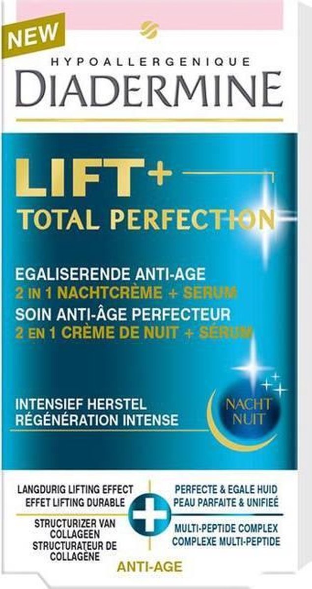 Diadermine Lift+ Total Perfection Nightcream+Serum - 50 ml - Nachtcrème