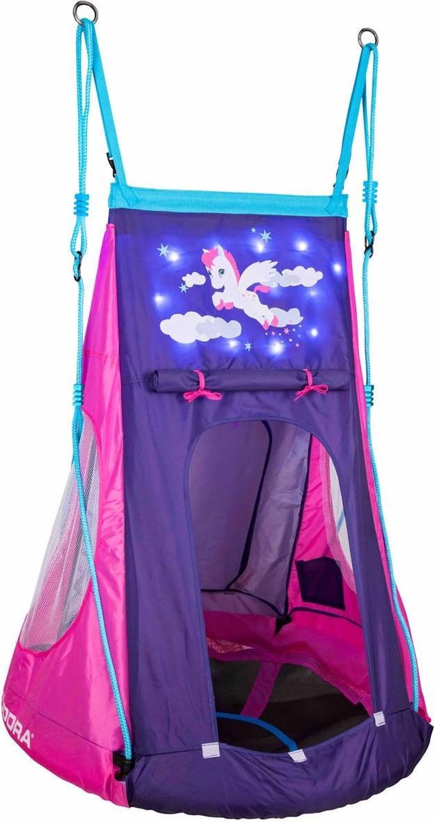 Hudora Nestschommel Pony met Tent LED