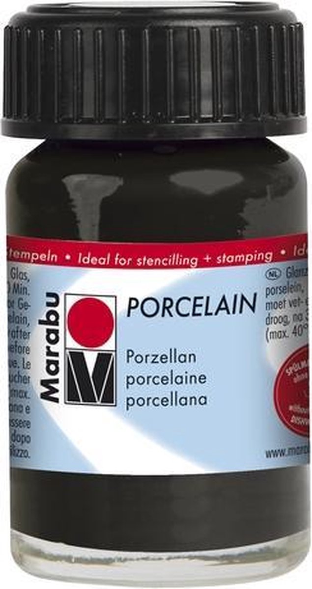 Porselein 15 ml - Zwart