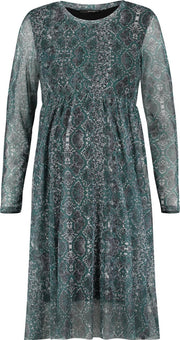 Supermom Jurk Snake - June Bug AOP - Maat XL