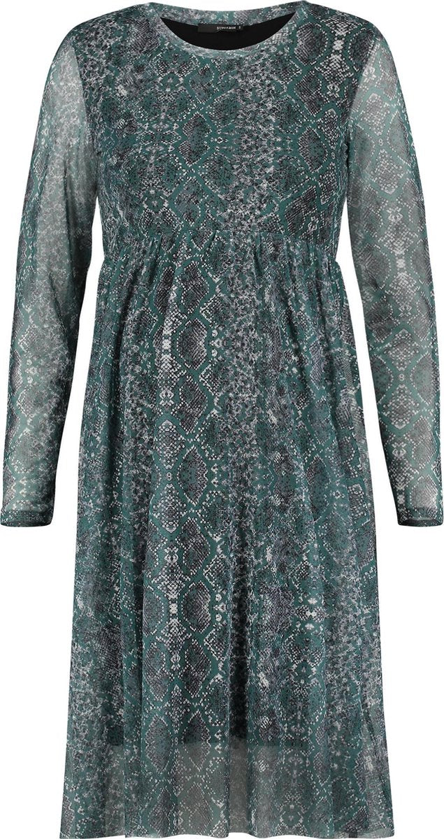 Supermom Jurk Snake - June Bug AOP - Maat XL