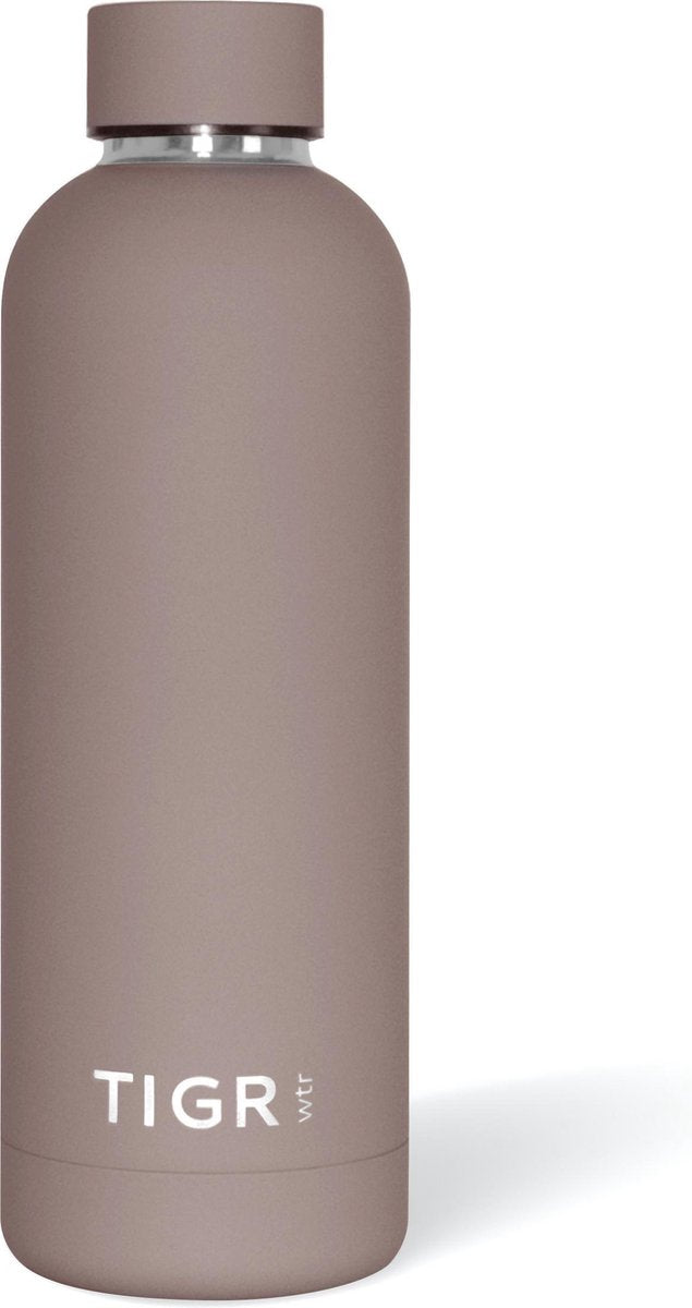 TIGR The Minimalist - Thermosfles in Roestvrij Staal RVS - Drinkfles - 500ML - Taupe