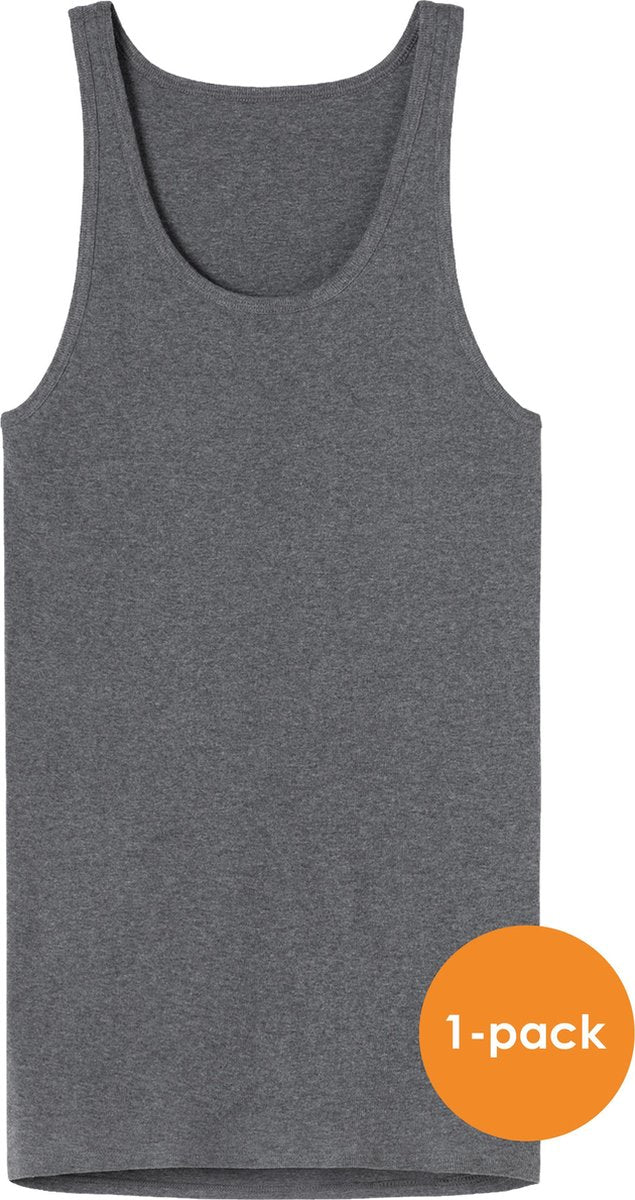 SCHIESSER Original Feinribb singlet (1-pack) - antraciet grijs melange -  Maat: 3XL