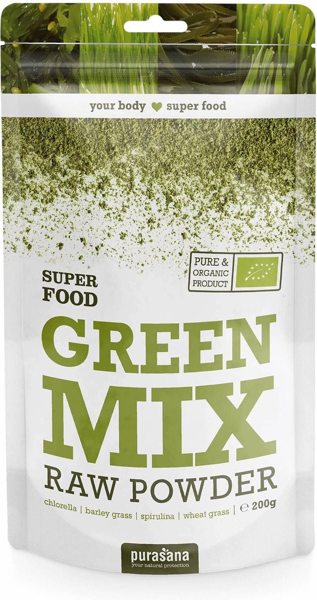 Green Mix Raw Powder (200 Gram) - Purasana