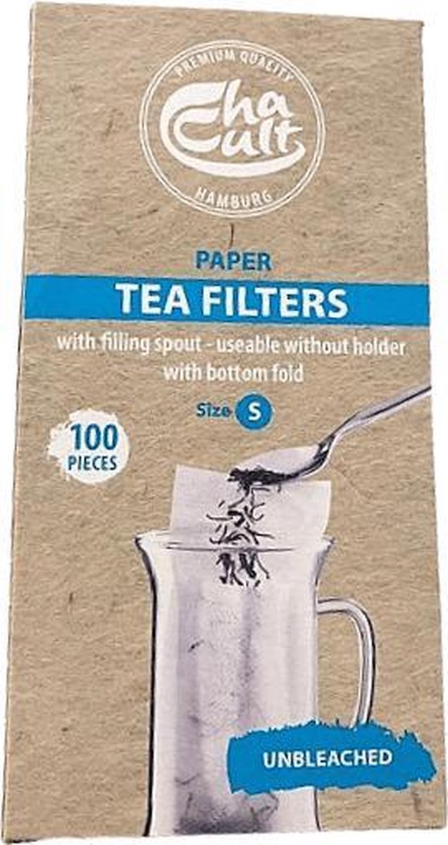 Cha Cult - Theefilter- Theezeef- Biologische afbreekbare theefilters - 100 stuks