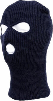 Driegaats muts / skimuts - blauw - one size - outdoor / bivak / wintersport - warme eengaats balaclava