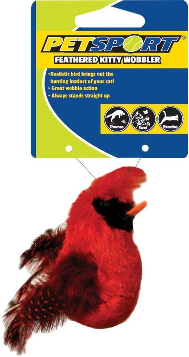Feathered Kitty Wobbler rood