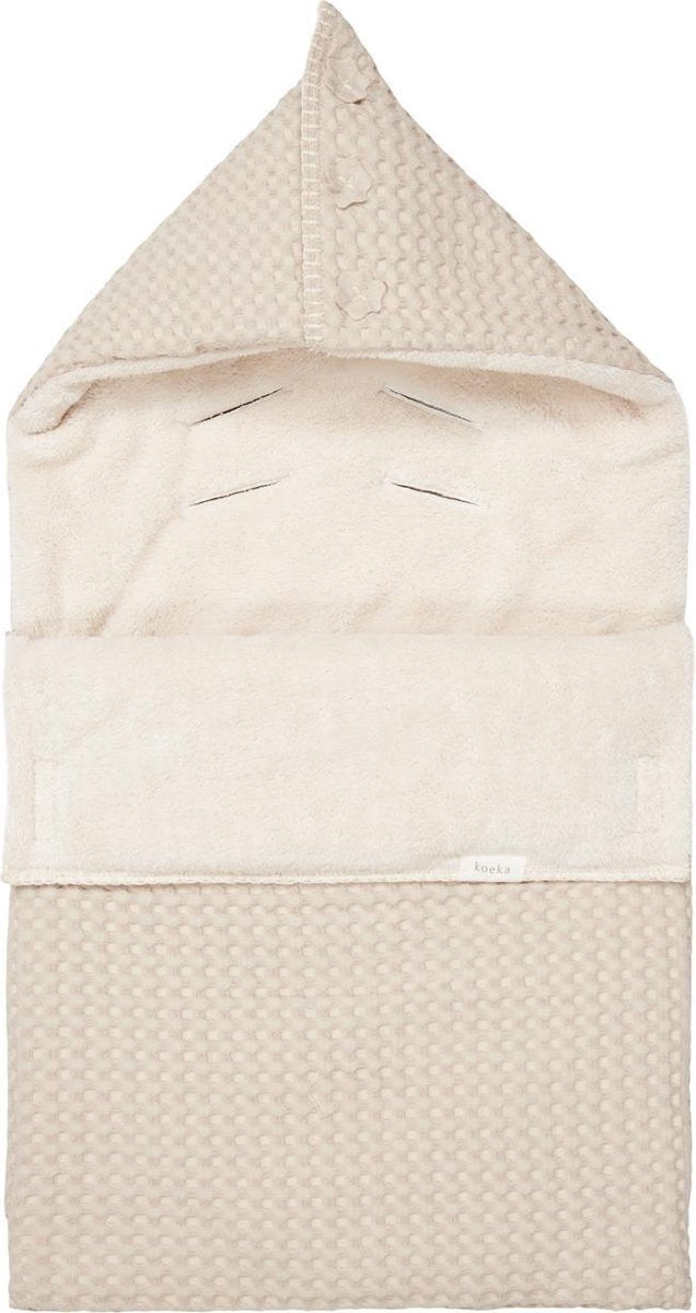 Koeka Voetenzak 0+ 3 punts wafel/teddy Oslo - sand/pebble