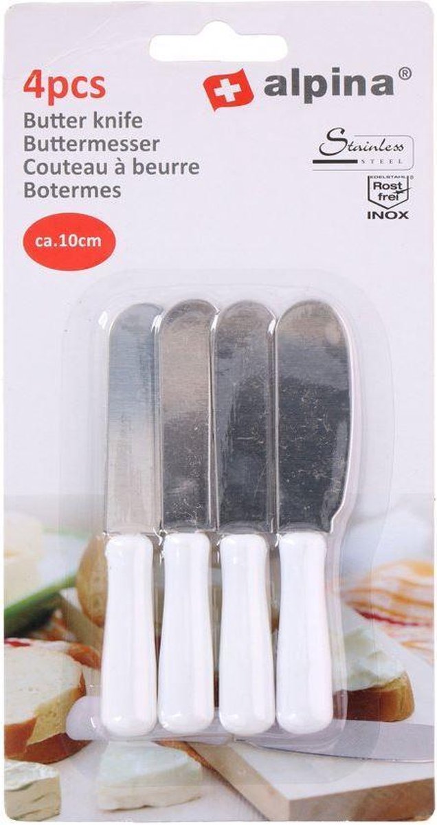 Botermes 4 stuks 10 cm - boter - smeersels- mes