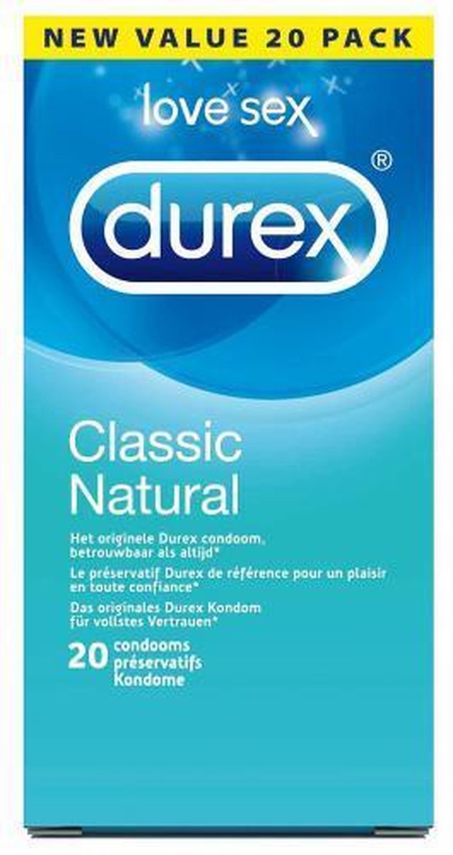 Bundle - Durex - Durex Classic Natural 20st met glijmiddel