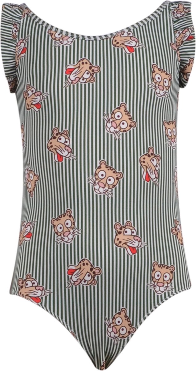 Woody Badpak Streep Met Panter  Groen 4A