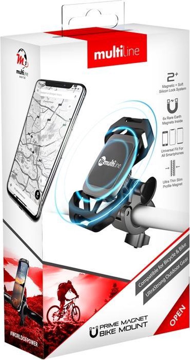 Multiline telefoonhouder fiets - Universeel - Magnetisch - tot 7 Inch