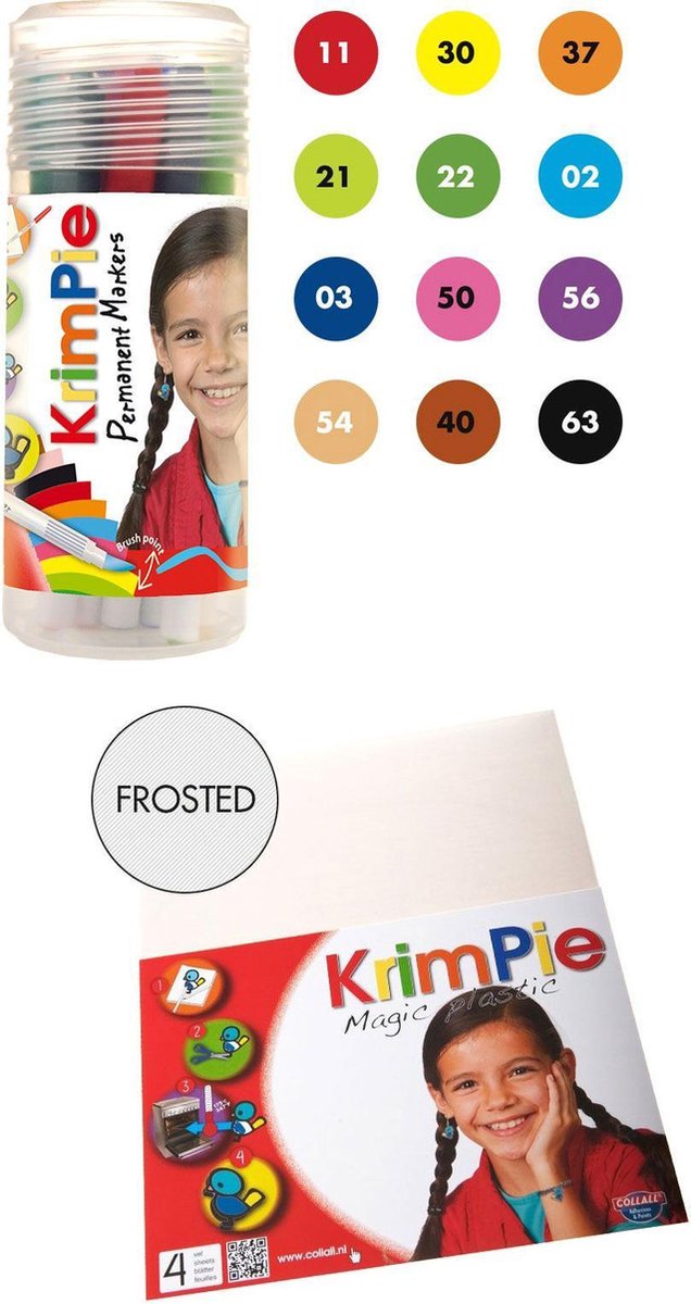 Krimpie Permanent Markers + Krimpie - Magic Plastic – Frosted