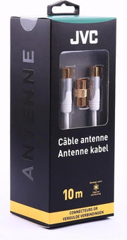 JVC antennekabel COAXIAL CABLE WHITE MALE/MALE ADAPTOR FEMALE/FEMA