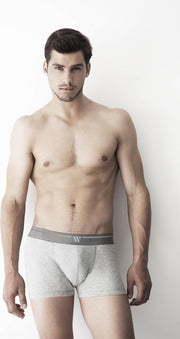 Woody Basic Boxershort Duopack grijs - 999-1-CLM-Z/121 - Maat M