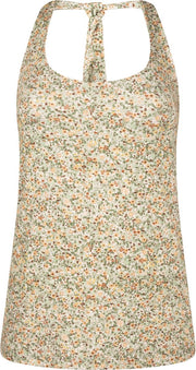Tramontana | Halter Top met Bloemprint | Print Greens | Maat M