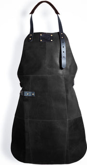 BBQ Schort - Leer - 81x56cm - Donkergrijs