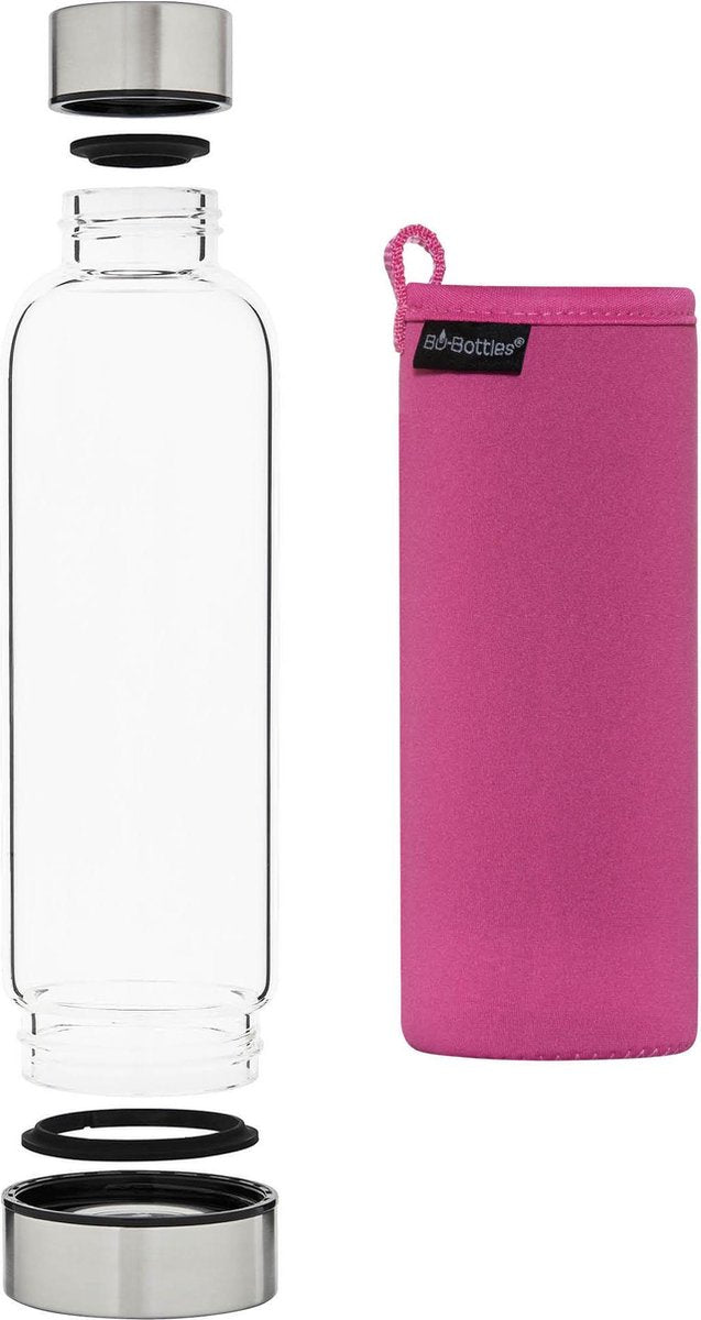 Bo-Bottle 500S (500 ml) met roze jacket