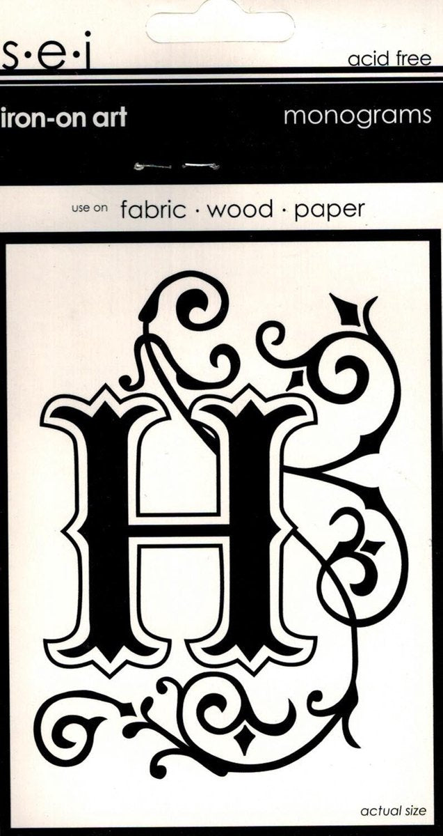 Strijksjabloon Monograms Letter H