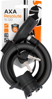 AXA Resolute 15 Kabelslot - 120 cm - Zwart