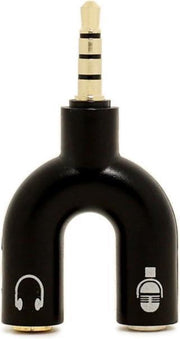 3.5 jackplug - jack  verdeelplug of splitter - in/uit  microfoon / koptelefoon voor computer