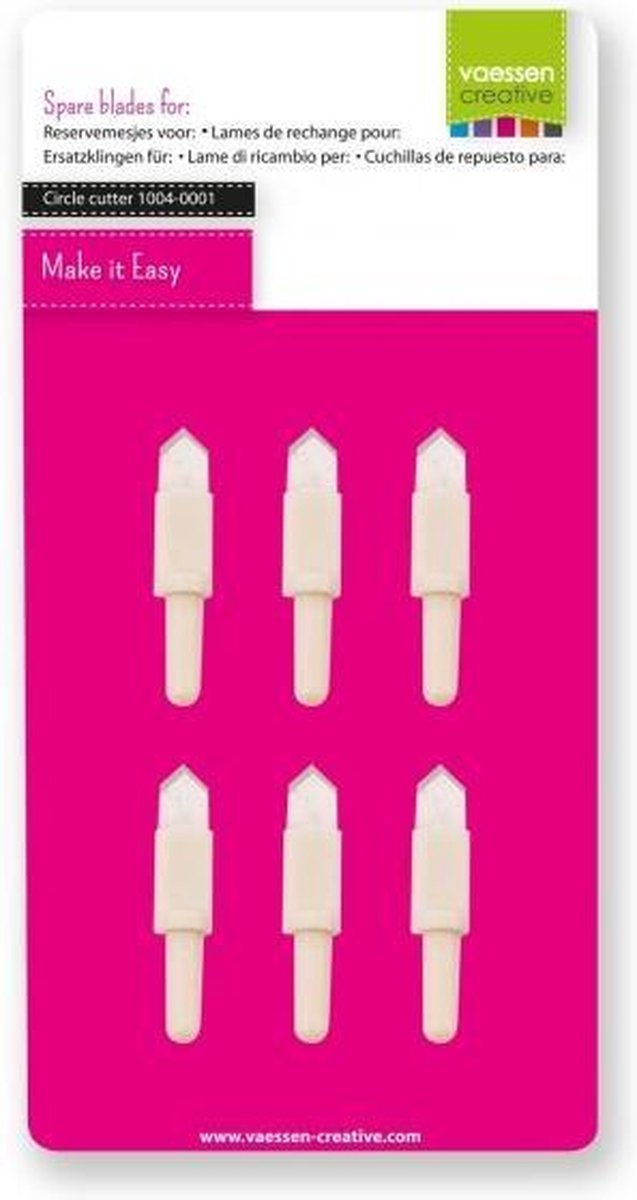 Vaessen Creative - Reservemessen voor cirkelsnijder 6pcs