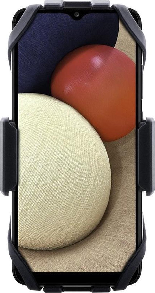 Interphone - Samsung Galaxy A02s Motorhouder Moto Crab Stuur Zwart