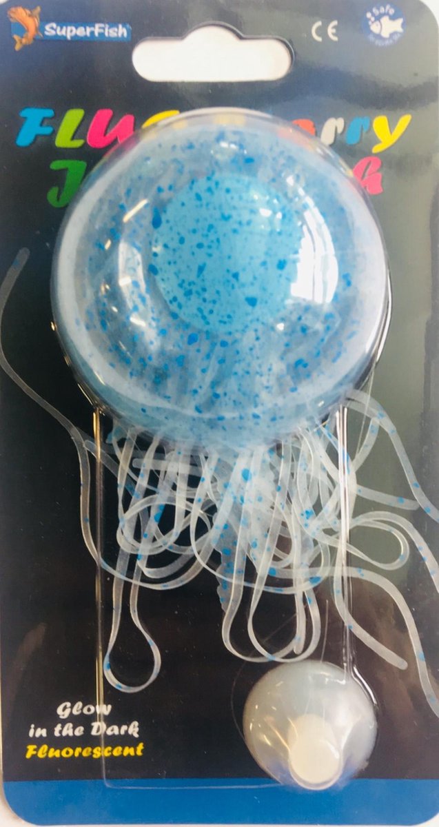 SF fluo jellyfish blauw L
