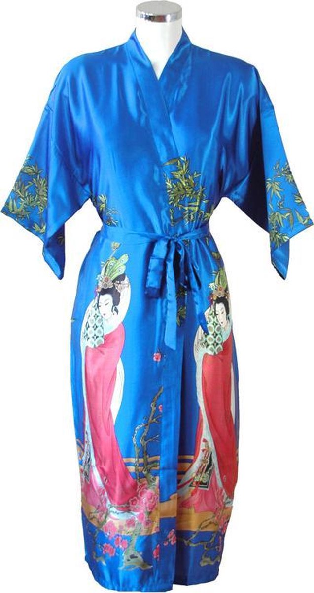 TA_HWA Chinese Kimono Geisha Blauw