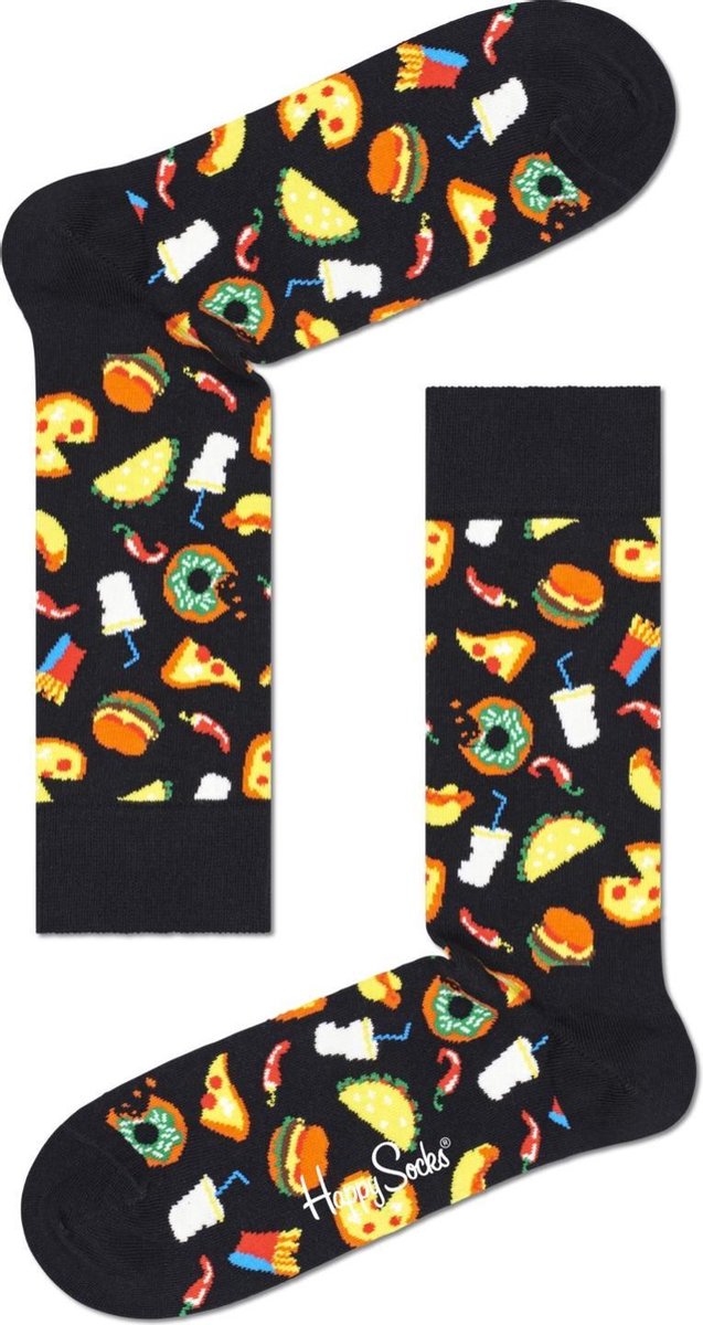 Happy Socks Junk Food Sokken JUN01-9300 - Meerkleurig Fire Unisex - 36-40