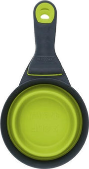 Popware Reisvoerbak Klipscoop 473 Ml Siliconen Groen/antraciet