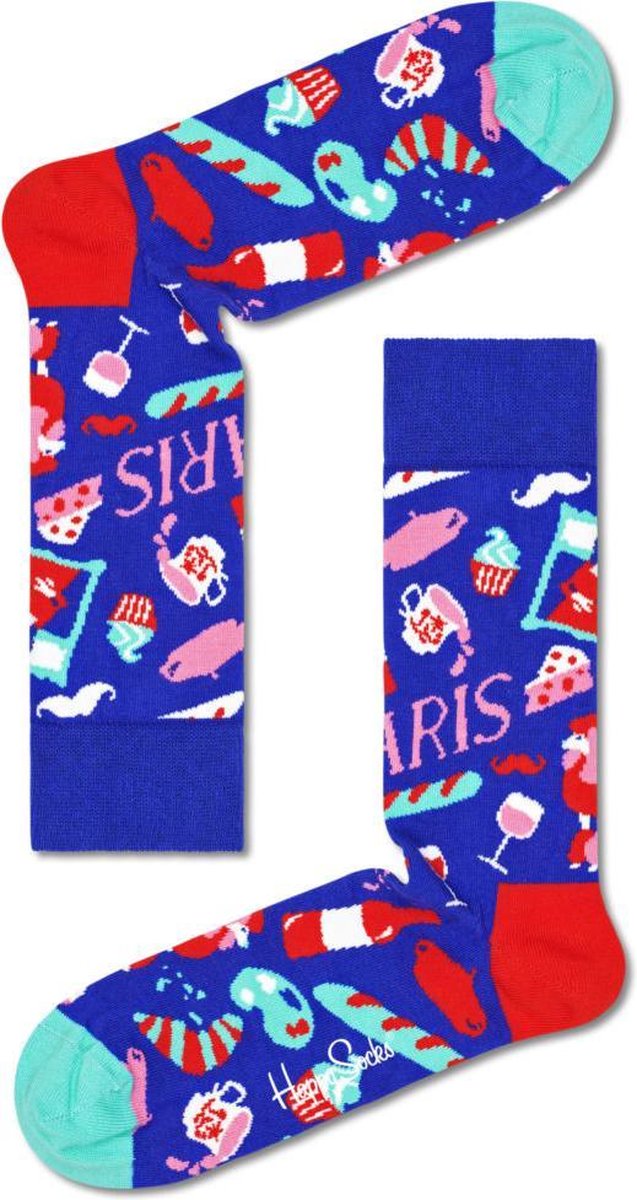 Happy Socks Paris Sock |Limited Edition | Maat 41-46 | Donkerblauw | Laat je liefde voor Parijs zien