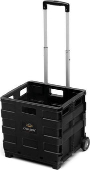 O'DADDY Boodschappentrolley met 2 wielen - XL 50L zwart - Inklapbaar boodschappenkrat