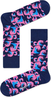 Happy Socks Wave Sokken - Blauw/Roze - Maat 41-46