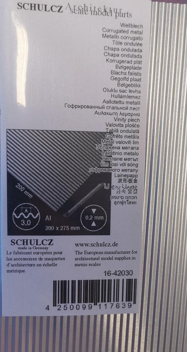 Schulcz Plaat aluminium 200/295/3/0
