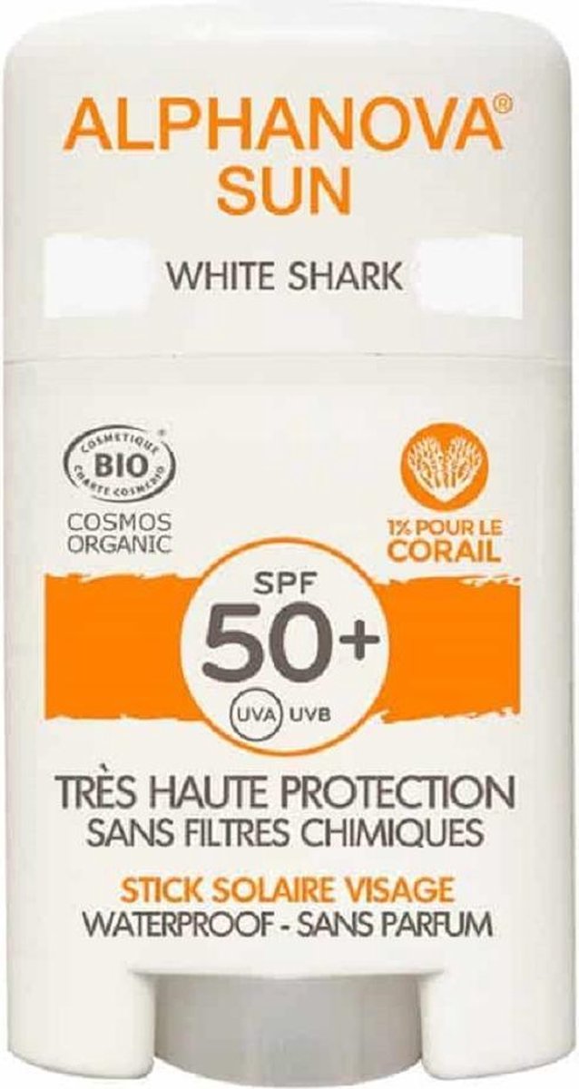 Alphanova Zonnebrandstick Spf 50+ Unisex Wit 12 Gram