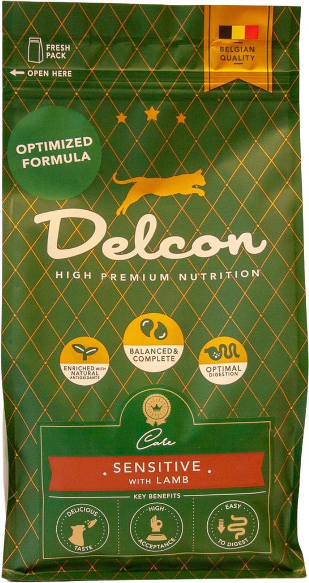 Delcon Cat Sensitive with Lamb - Kattenvoer - 1.75kg