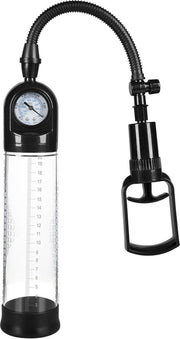 Bossoftoys - Sterke Penis Pomp met spannings meter - Zware handgrip  - Penis stimulator - 32 cm  Penis pump - 60-00011 - gave Cadeaubox - Pompen maar!!
