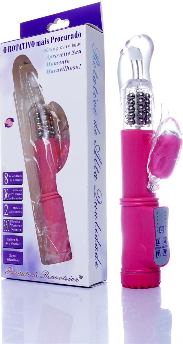 Bossoftoys - 26-00096 - Big - Powerful - Pink - Tarzan - Rabbit - 36 Function - Bird Vibrator - 22 cm - 8