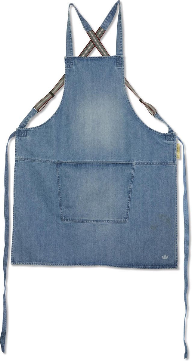Dutchdeluxes - Denim Suspender Schort - Jeans Blauw
