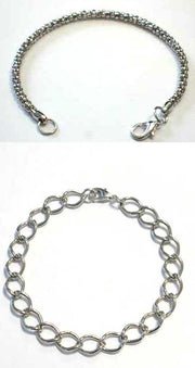 2 Armbanden met Sluiting - 4mm x 18cm - Zilverkleurig